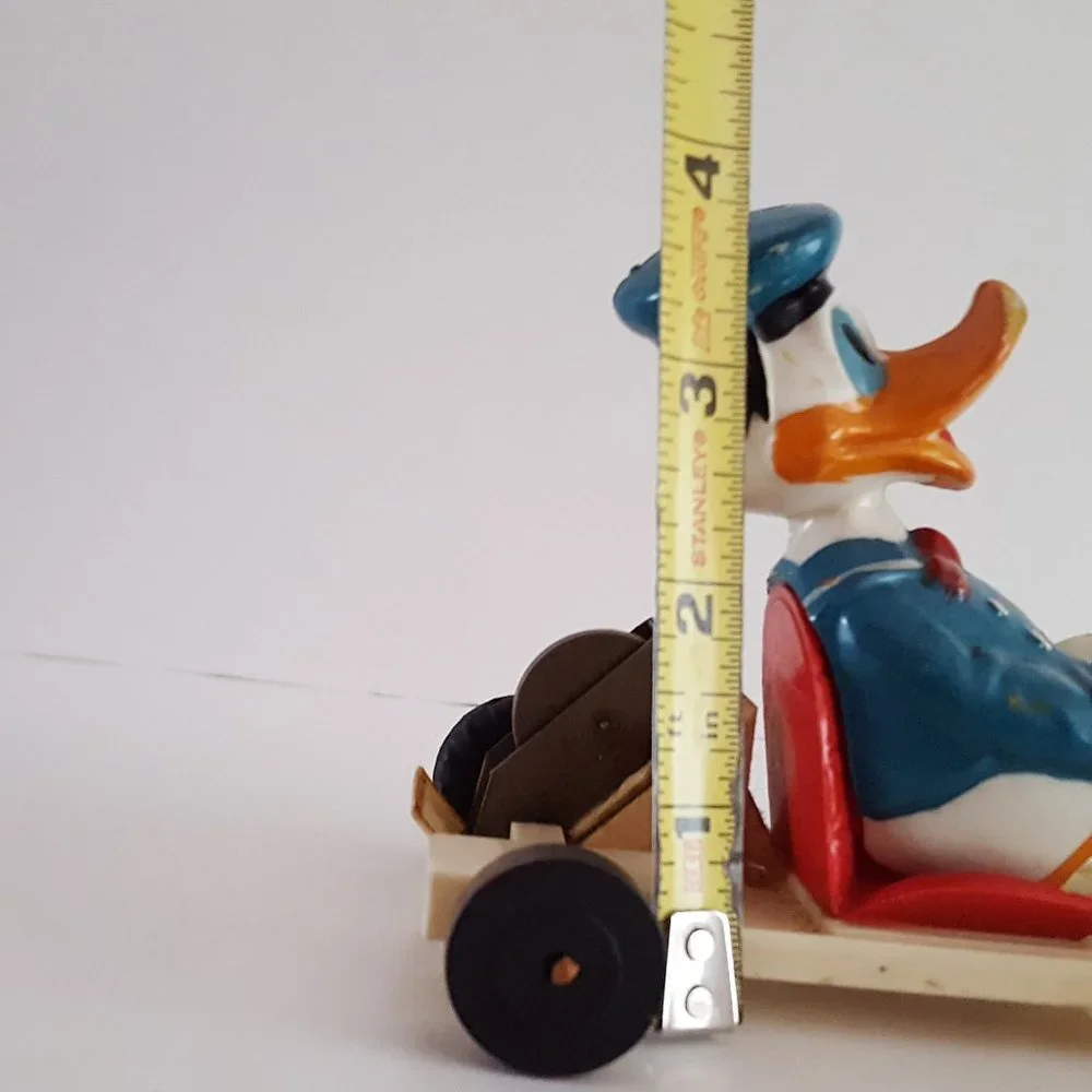 Vintage Disney Marx Plastic Friction Donald Duck Racing Kart”AS IS *FOR PARTS*